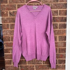 Peter Millar Lavender Extra Fine Italian Merino Wool Sweater